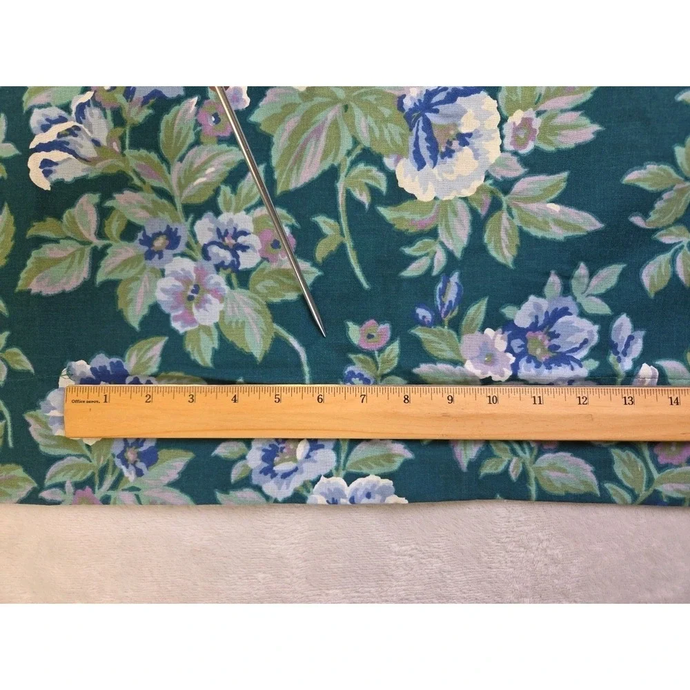 Vtg 90s Primrose Violet Green Floral Martex 